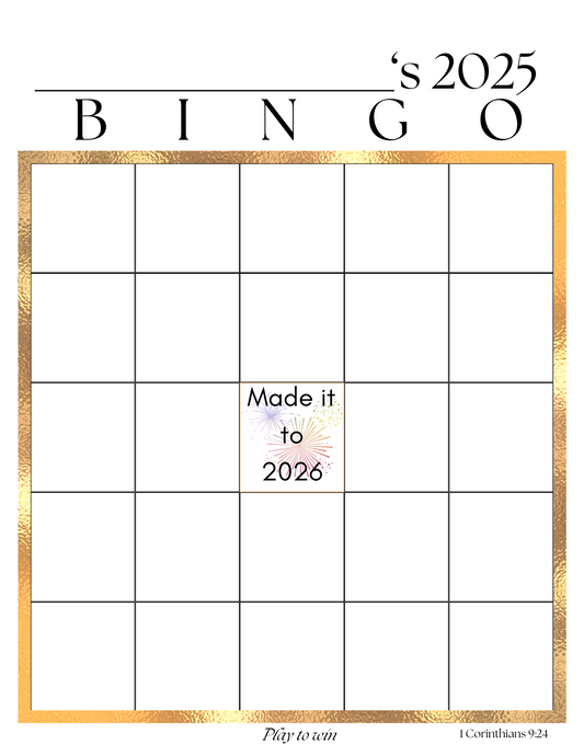 2025 Bingo Template